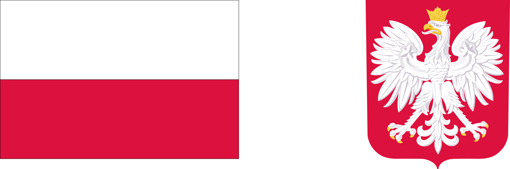 Logotyp - Program AON - biało-czerwona flaga państwowa oraz godło Rzeczypospolitej Polskiej